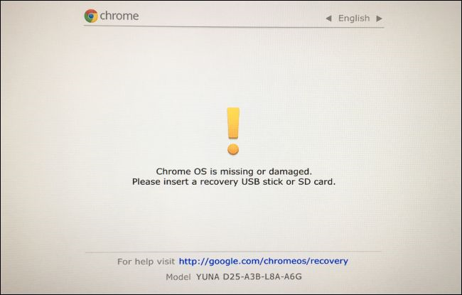 Chromebook sistemul de operare lipseste